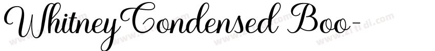 WhitneyCondensed Boo字体转换